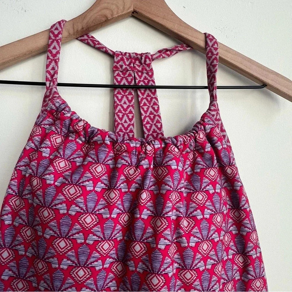 Prana Quinn Dress Geometric Shelf Bra Size M Cosmo Pink Botanica Outdoor hiking - Picture 7 of 16